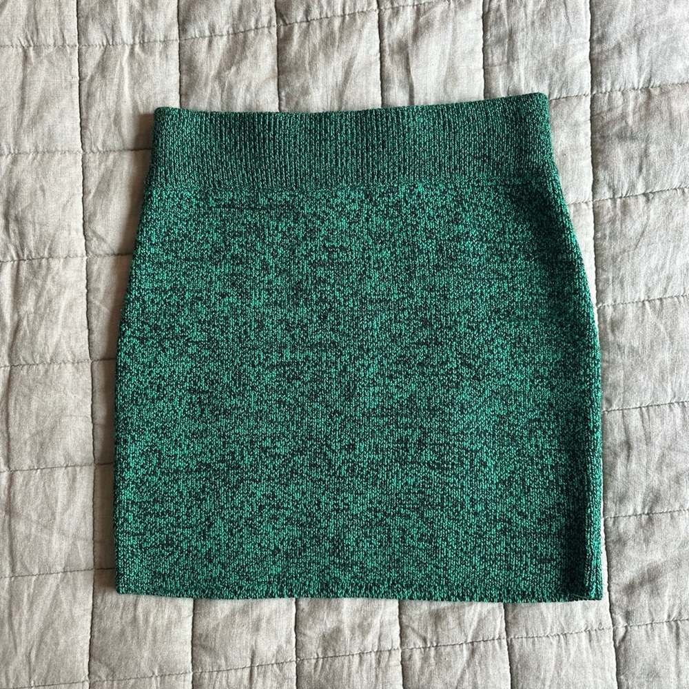 T by Alexander Wang Teal Knit Mini Skirt